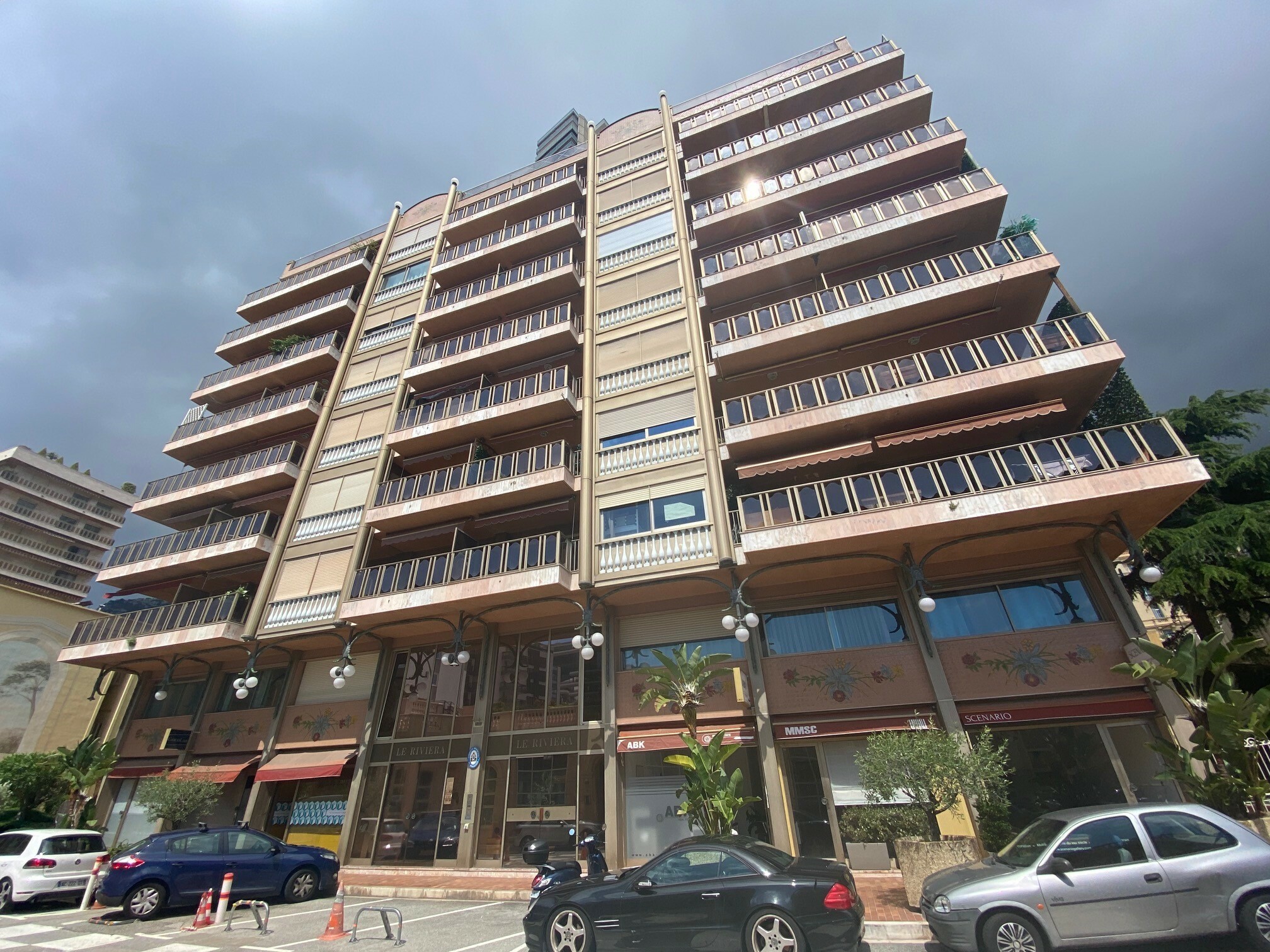 Spacious bedroom with modern furniture
